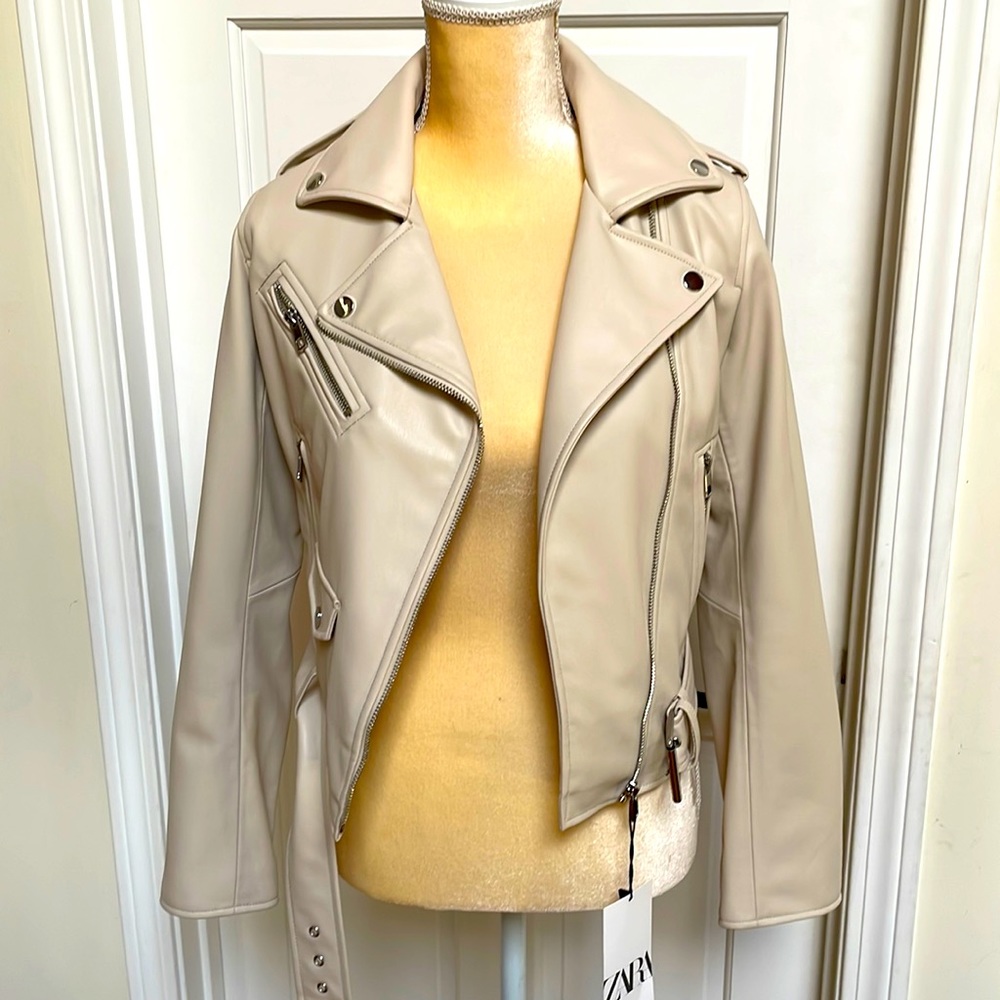 Zara Faux Leather Biker Jacket